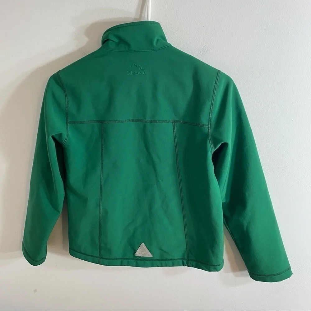 L.L. Bean Green Fleece Lined Jacket Medium Kids Youth Full Zip